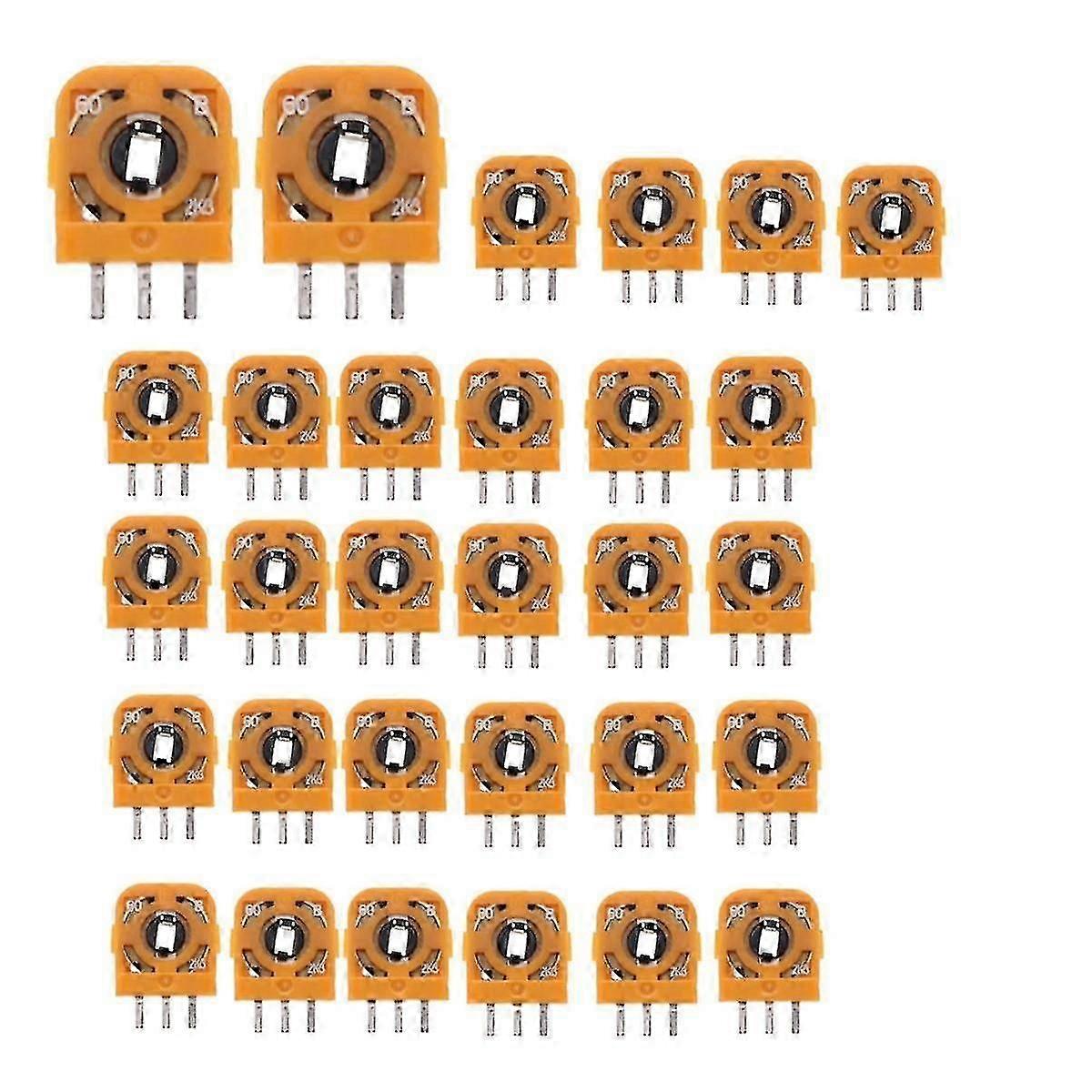 For 30PCS Joystick Potentiometers Sensor Module Kit - for Controllers 2.3Kohn 3D Thumbstick Axis Resistors, Repair Part