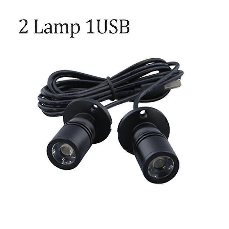 USB 5V Led Spot Light 3W Surface Mounted Cabinet Showcase Counter Jewelry Lamp Rotatable Angle Ceiling Mini Spotlight