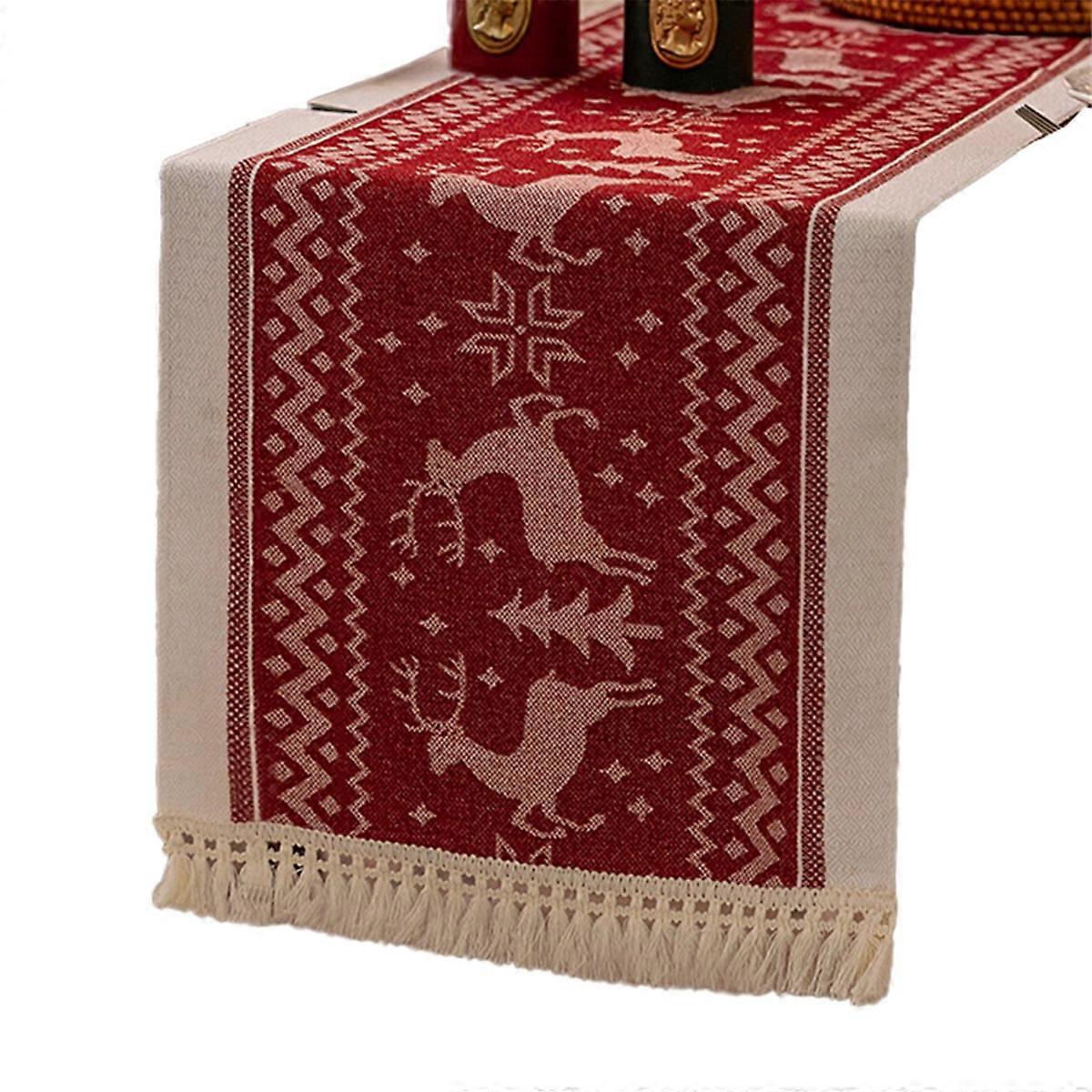 Red Christmas Table Runner