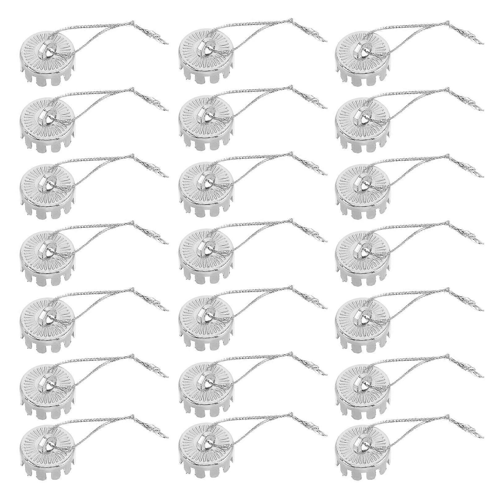 Round Caps Plastic Ornament Cap Replacements for 400Pcs Xmas Decor