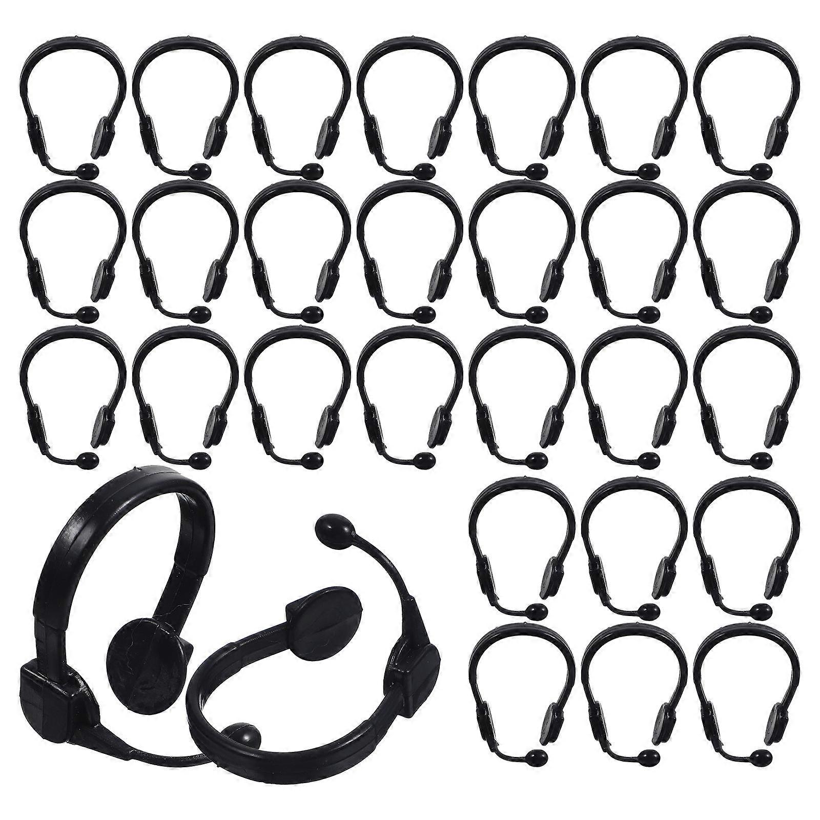 Black Doll Mini Headset Microphone for Pretend Play 250Pcs Set