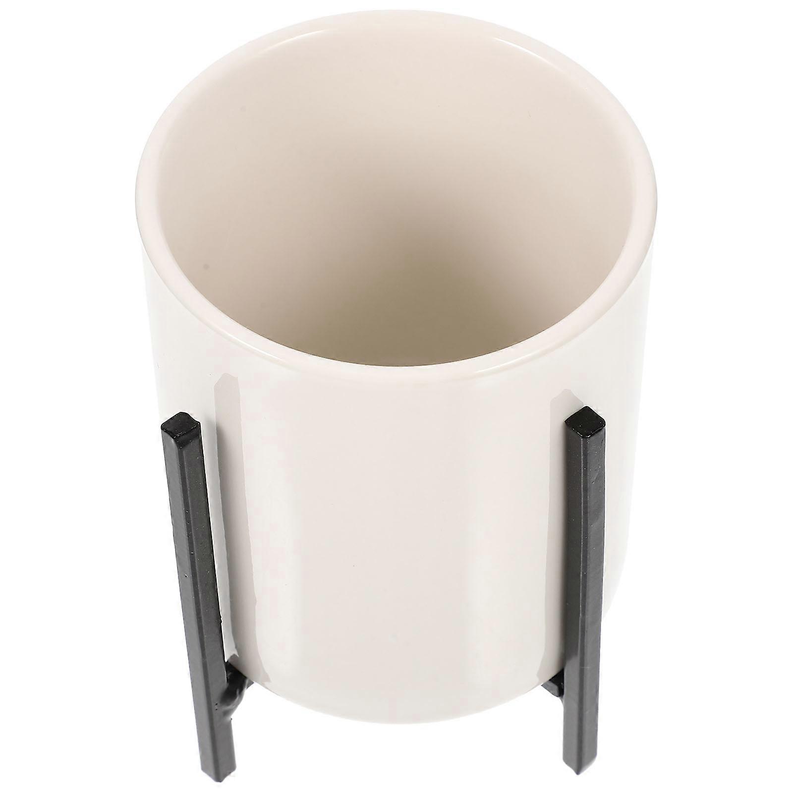 Ceramic Chopstick Holder with Iron Stand 4Pcs Kitchen Set