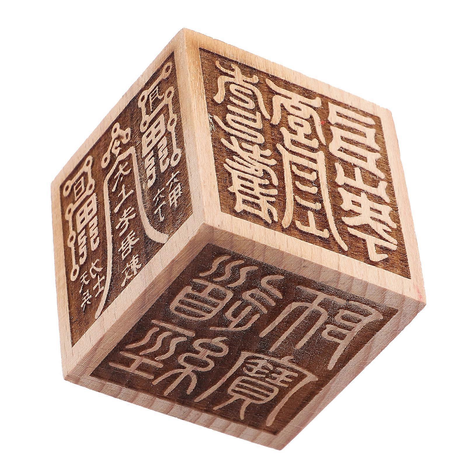 Desktop Chinese Stamp Decorative Buddha Seal for Daily Use Wooden Seal