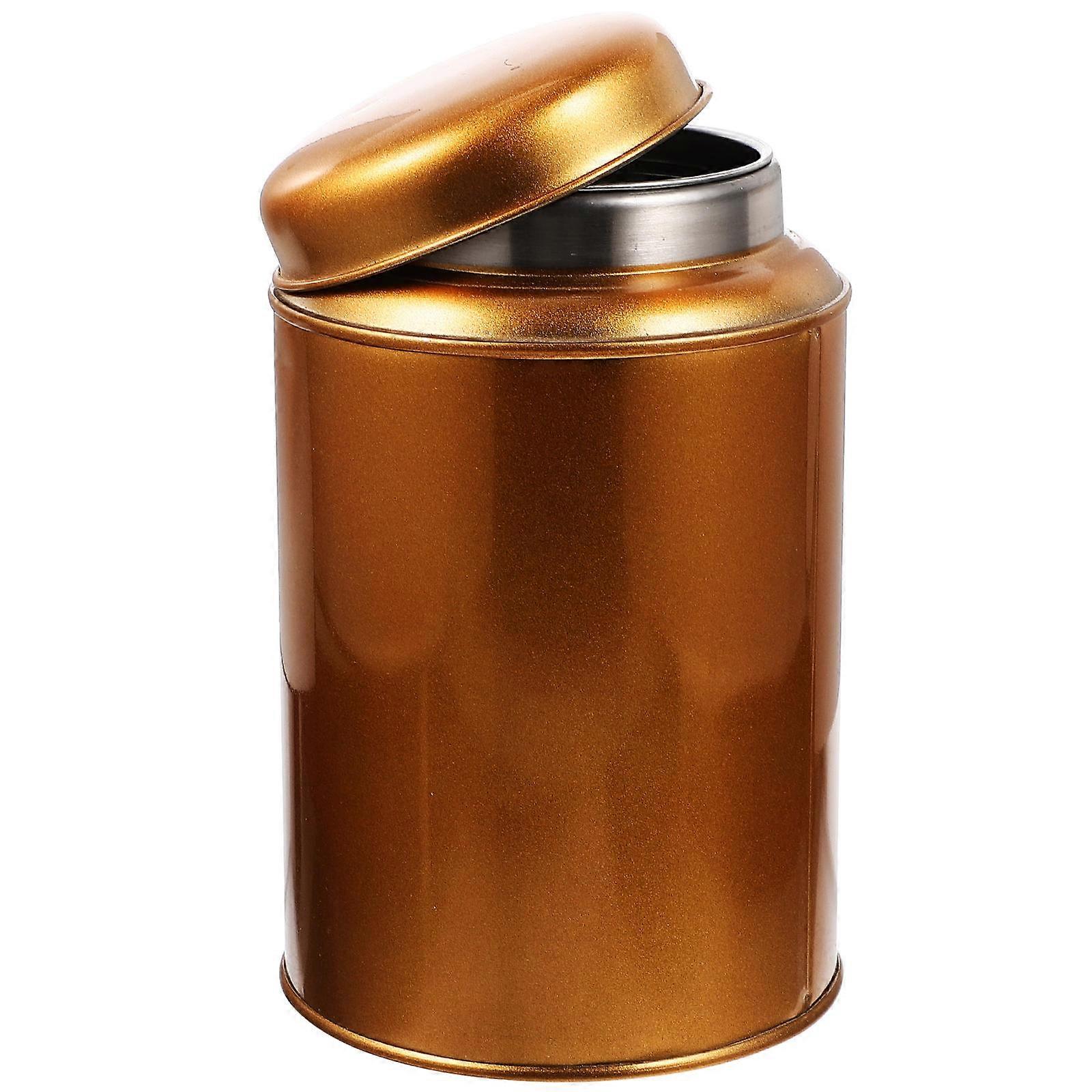 Household Storage Jar Golden for Multi-Function Storage Canister 3Pcs