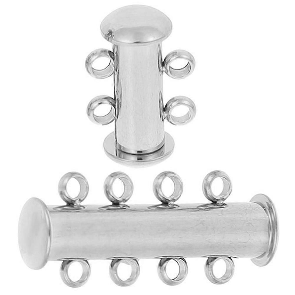 4Pcs Silver Bracelet Clasps Rectangular DIY Accessories Suitable For Repairing Jewelry Projects