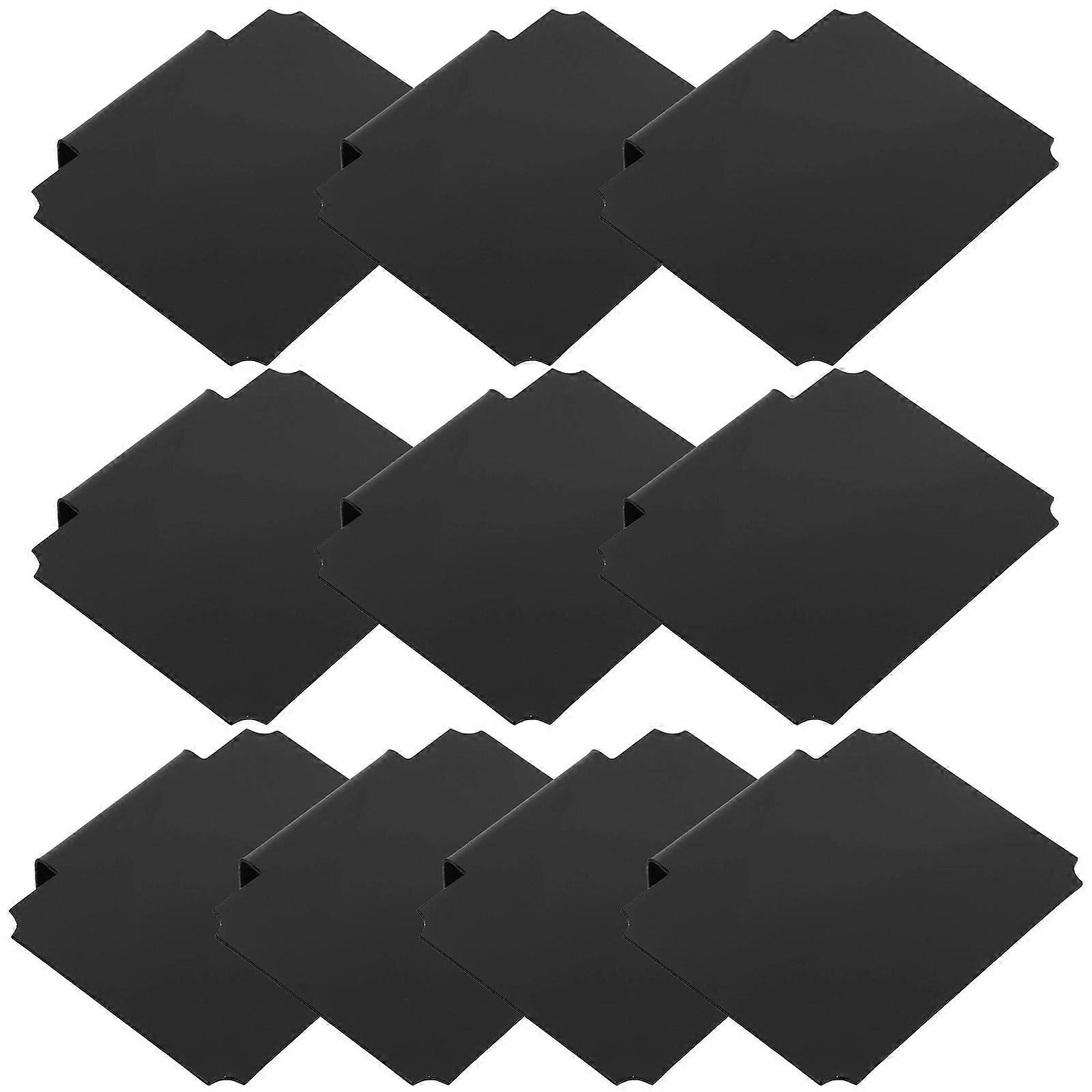 Black PVC Label Clips for Display Signage with 20Pcs Chalkboard Labels