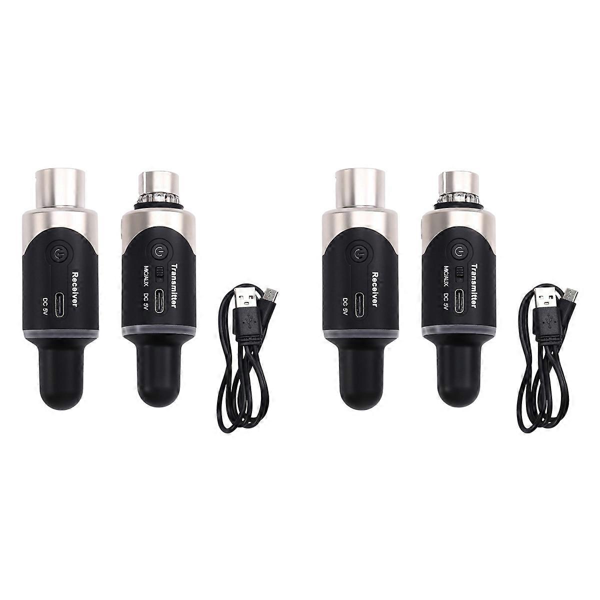 2X U801 UHF Wireless XLR Transmitter and Receiver Microphone Converter Wireless Microphone for L