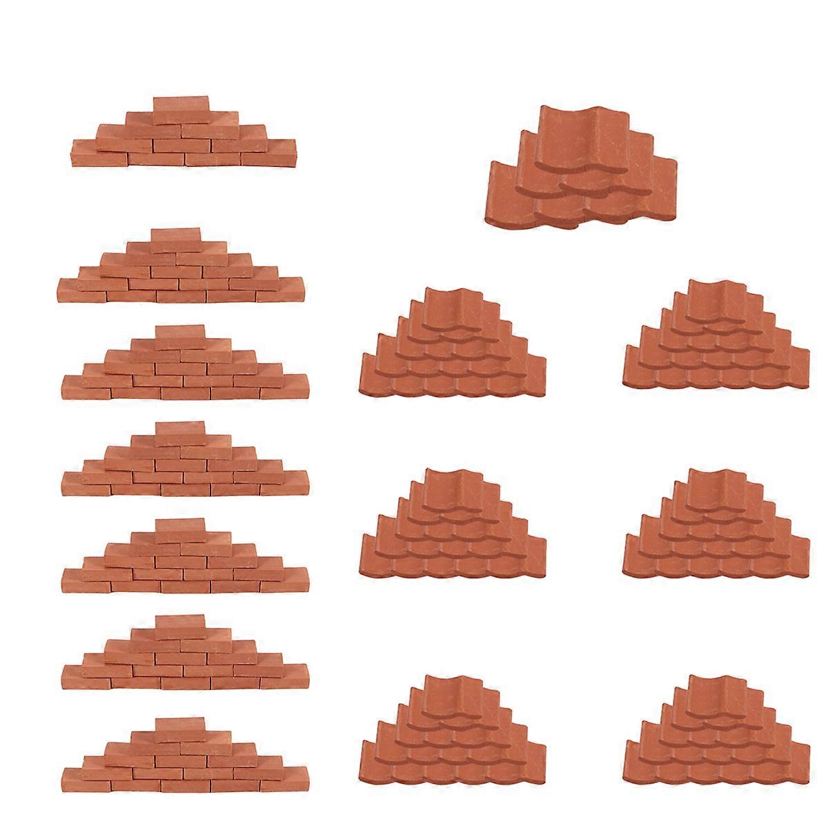 200Pcs Mini Bricks&Roof Tiles Model Building Set