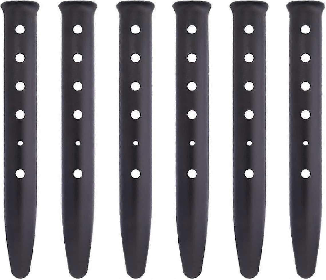 サンドペグ、アルミテントペグ、テント用Uプロファイルペグ、キャンプ、ハイキング、ビーチ、6パック(オレンジ)