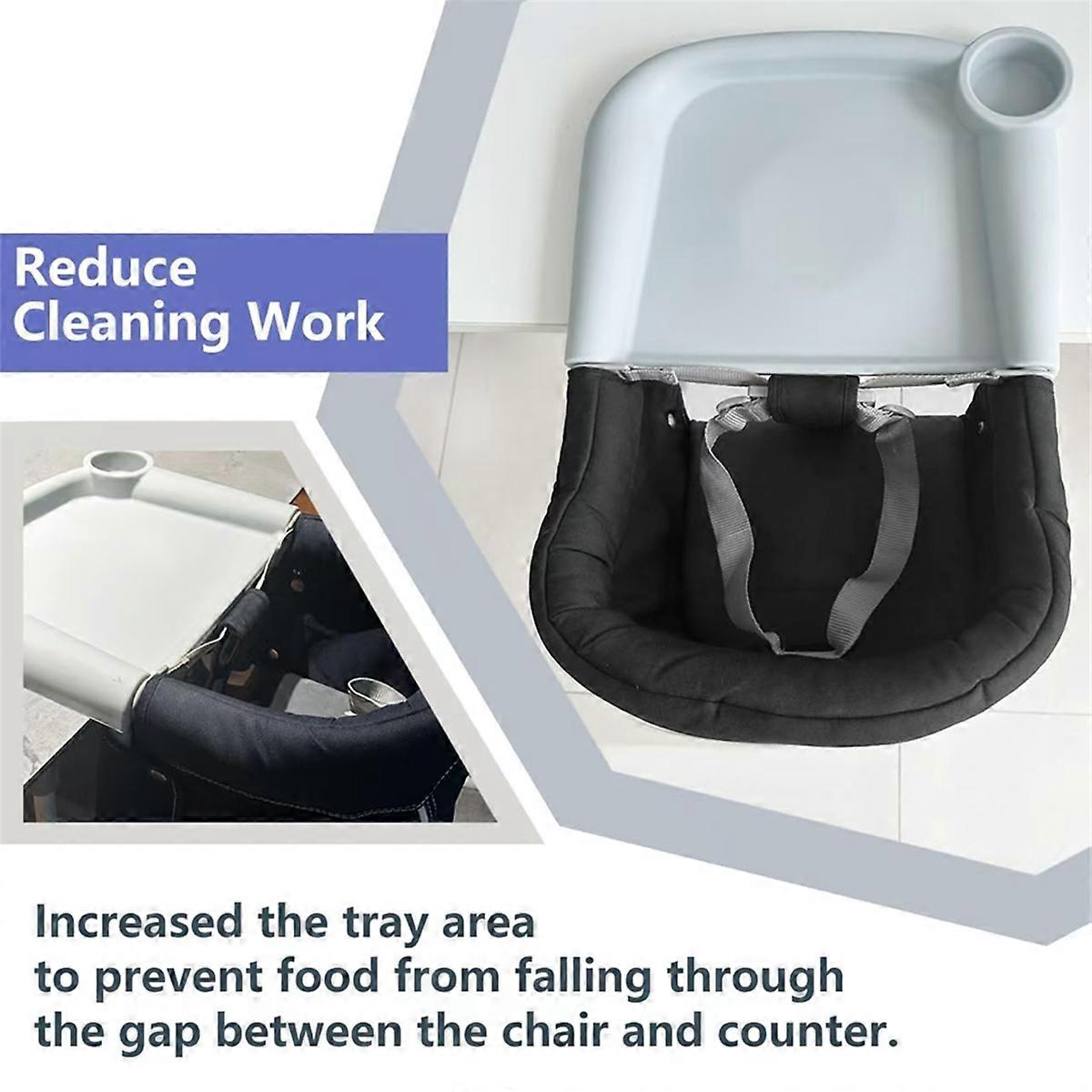Baby Dining Tray for Fast Table Chair Gray