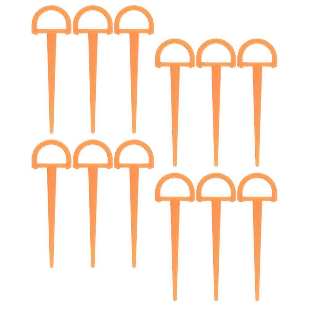 Orange Plastic Tent Stakes for Camping Use Durable Tent Stakes 48Pcs