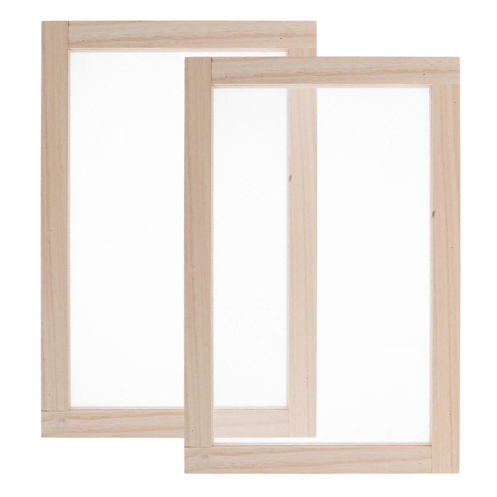Handmade Paper Frame for DIY Paper Art 8Pcs Wooden Craft Screen