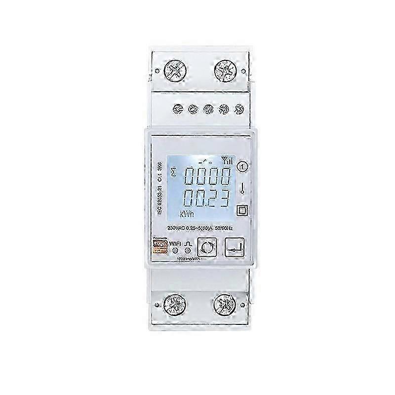 Energy Meter Bidirectional Single Phase 80A Din Rail Power Monitor