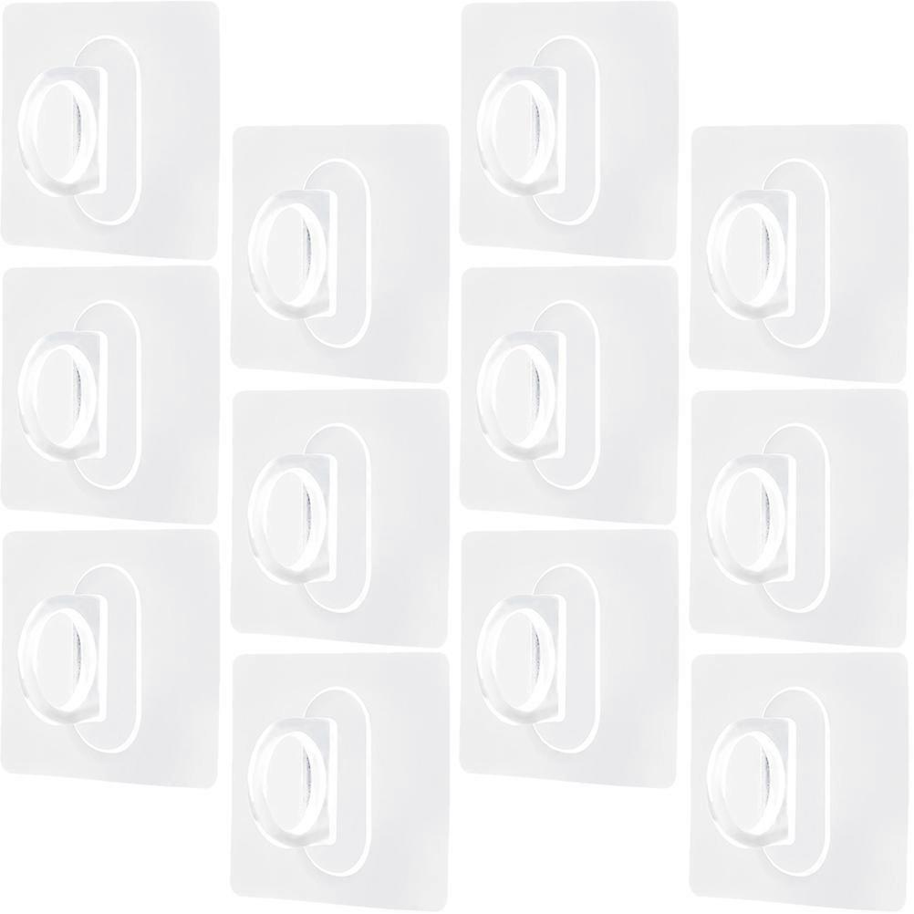 Wall Hooks Spray Bottle Holders for Bathroom Kitchen 60Pcs Transparent