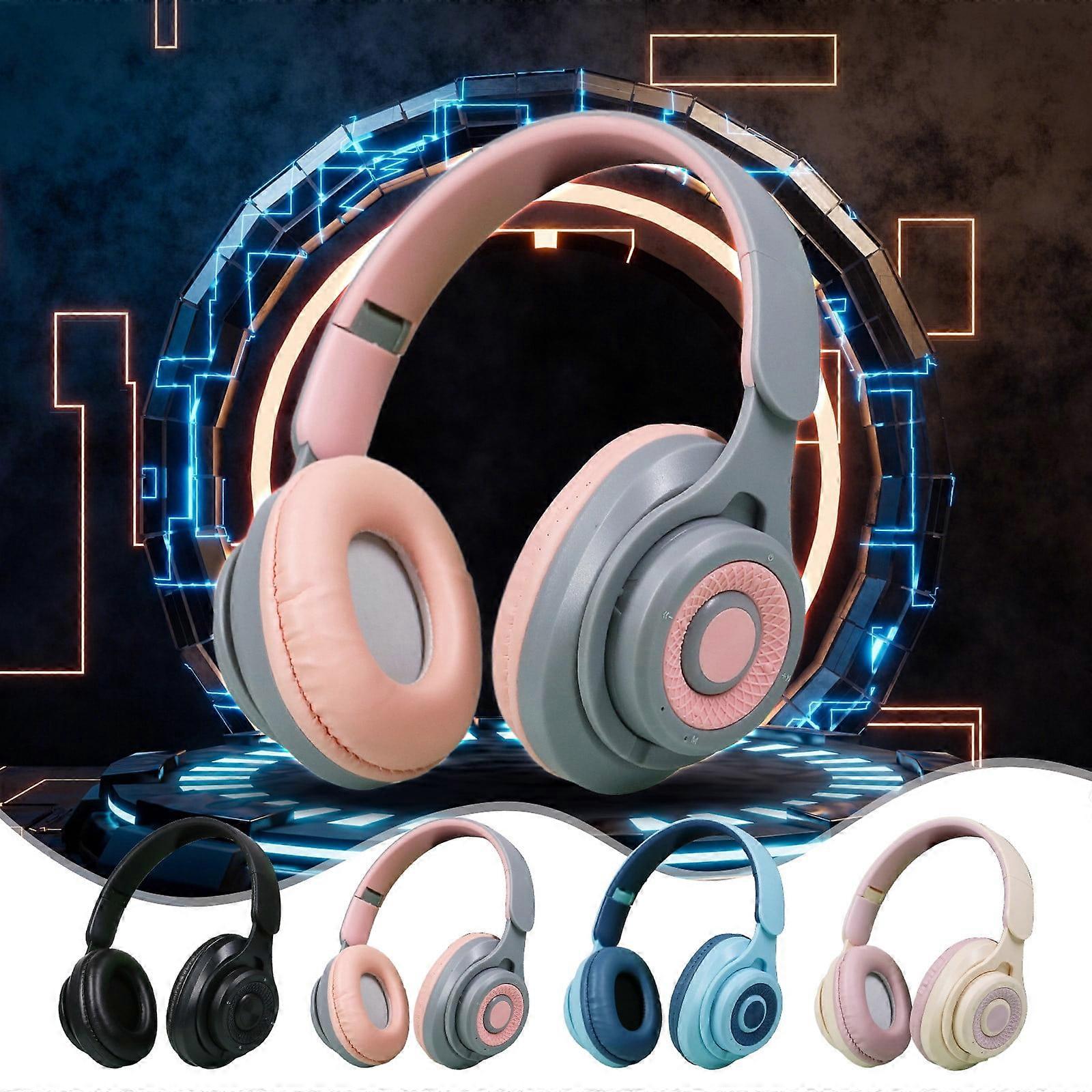Jacenvly 2024 New Bluetooth Headphones, Wireless Earbuds with Microphone, Charging Case Display, Lightweight for Phone Laptop, Light Blue