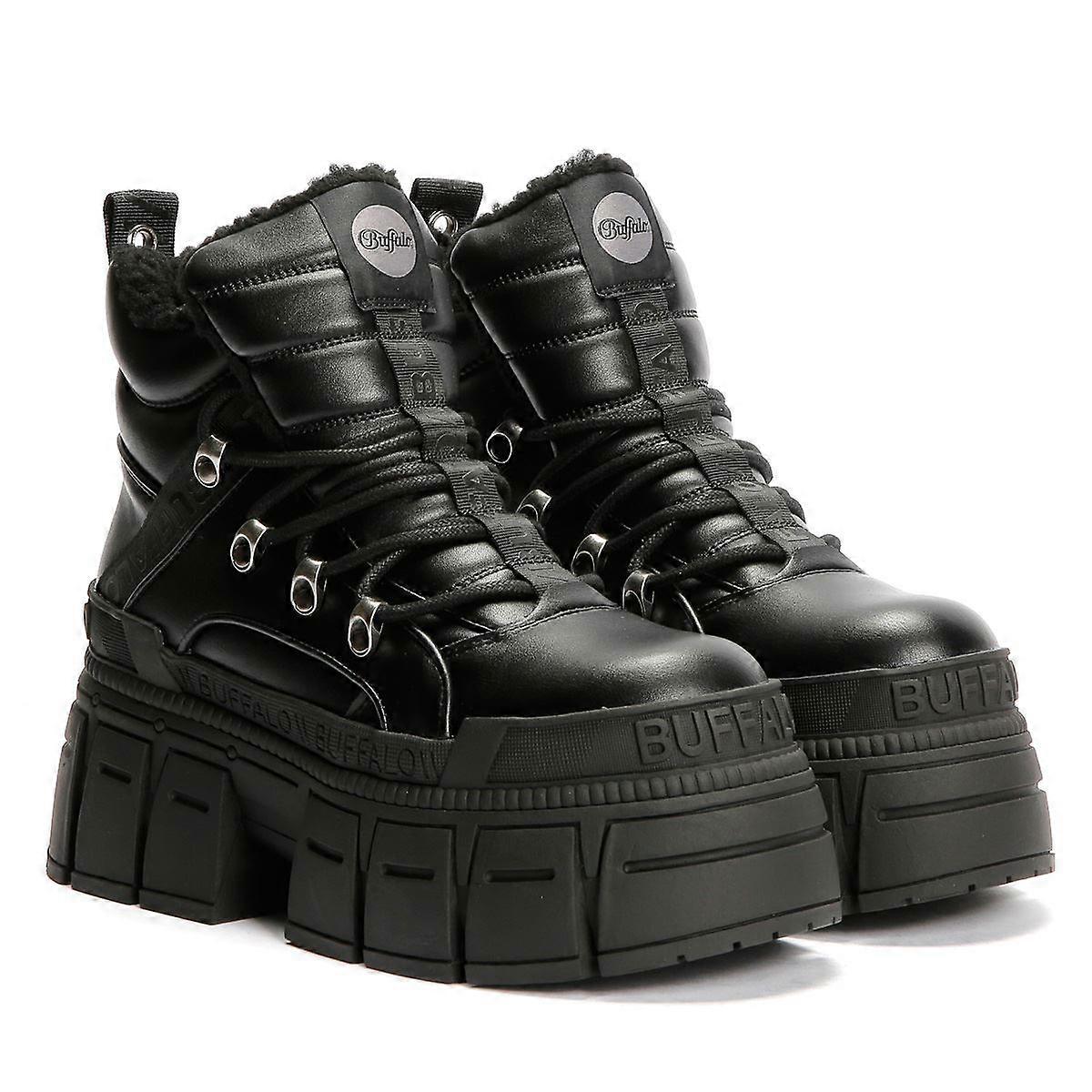 Buffalo Gospher Hike Mid Pad Women's Black Boots