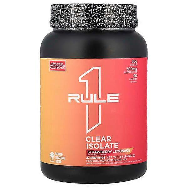 Rule One Proteins, Clear IsolateÃÂ¢ÃÂÃÂ¢, Strawberry Lemonade, 1.52 lb (689 g)