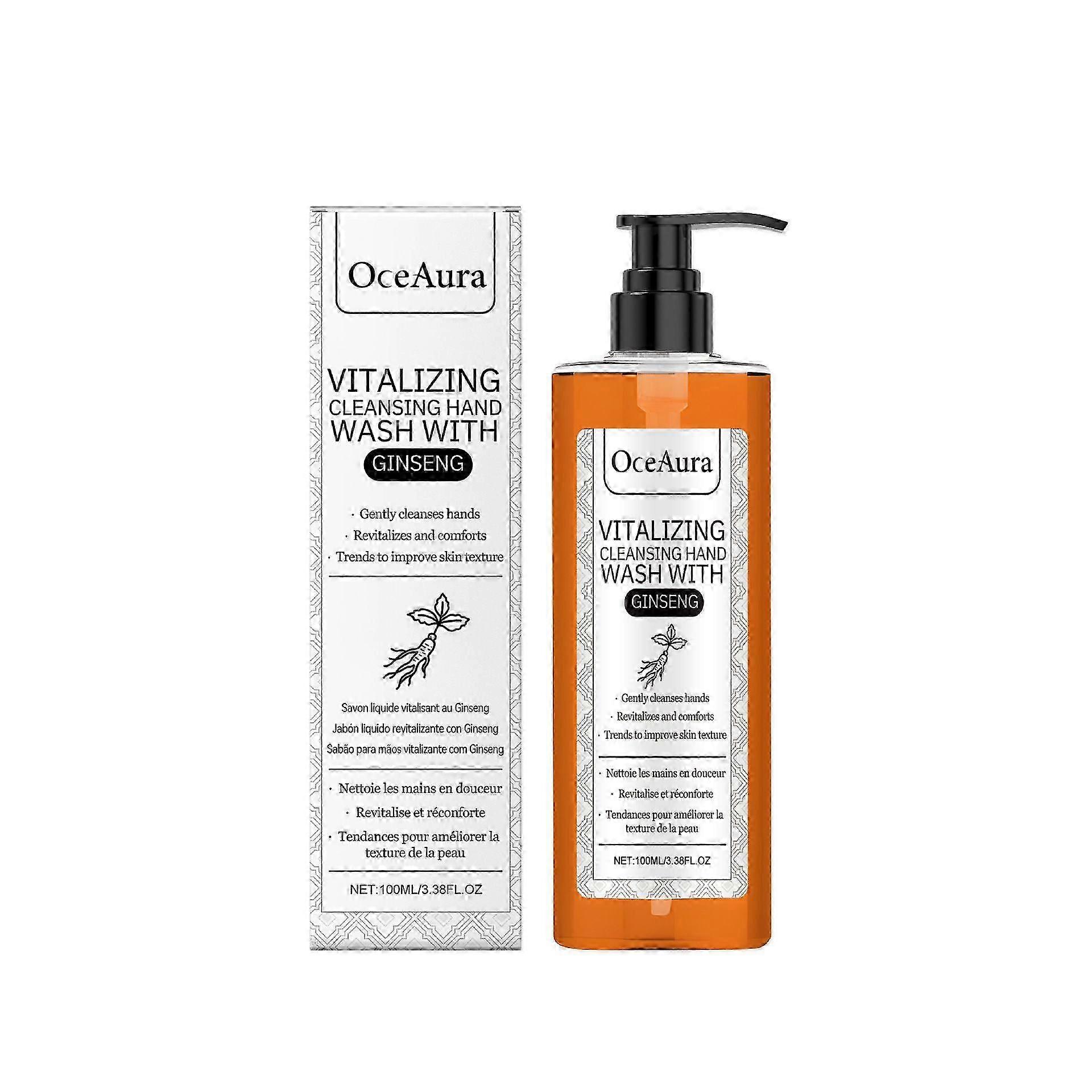 Vitalizing Cleansing Hand Wash, Liquid Soap with Ginseng, Liquid Hand Soap with Ginseng for Daily Hand Hygiene, Suitable for All Skin Types