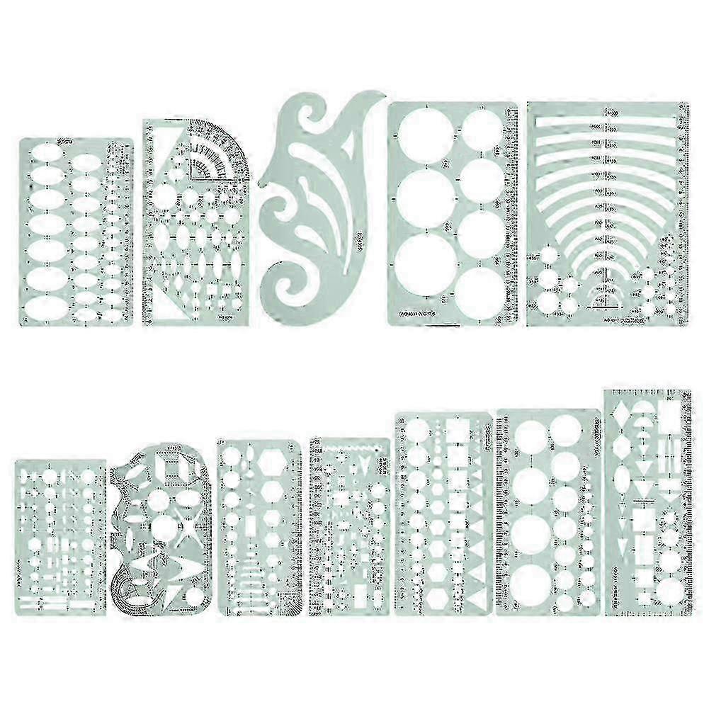 12pcs Curved Grading Rulers Set for Sewing Pattern Drafting Tailoring Design Template hwy