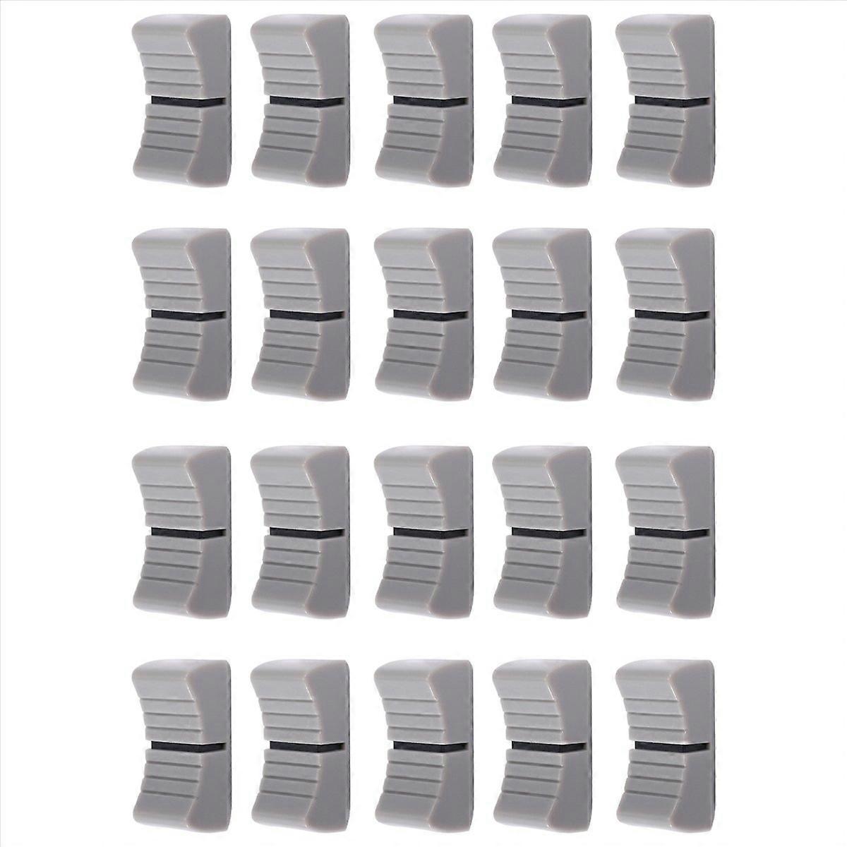 20Pcs Console Mixer Slider Fader Knobs for Potentiometer Gray Knob