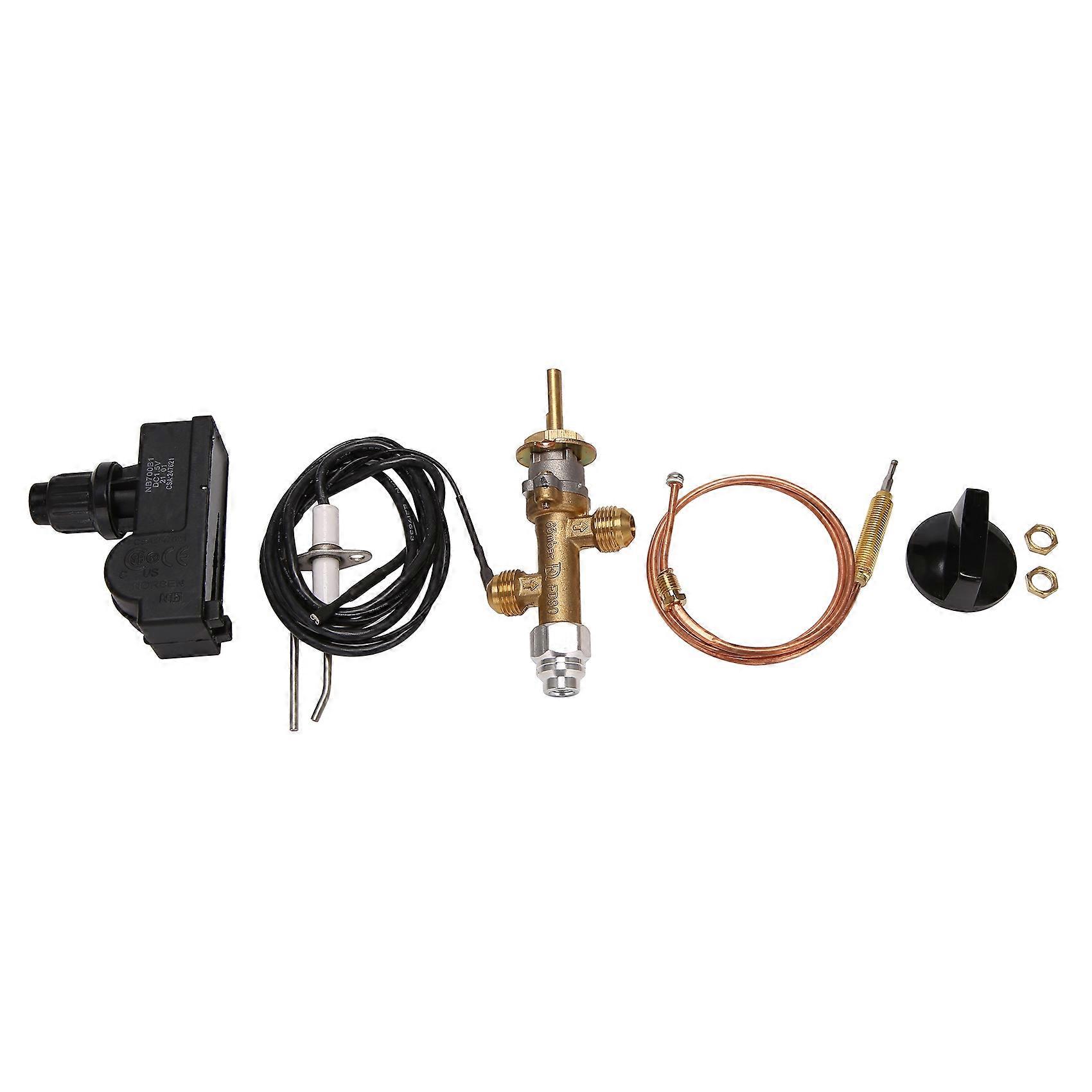 Safety Control Valve Kit, Push Button Ignition for Gas Grill, Heater