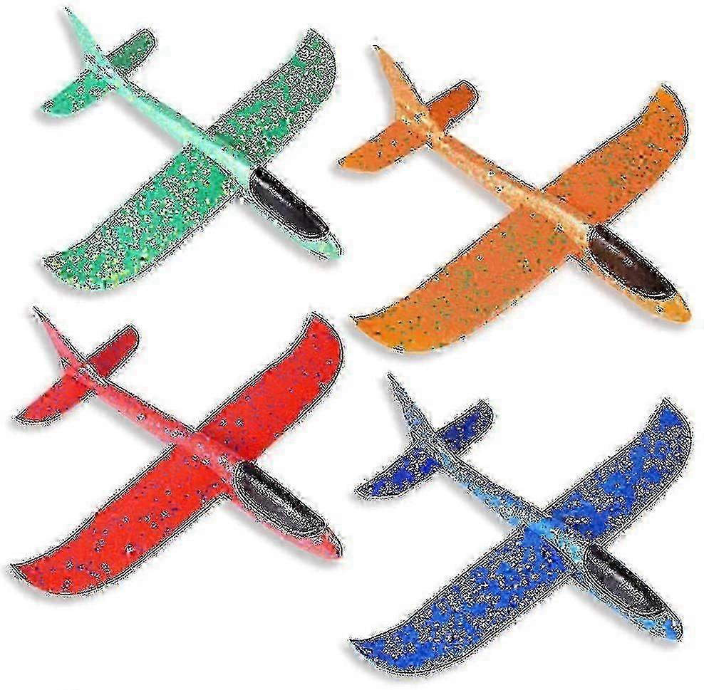 18.9 foam glider airplanes set 4 pack manual throw fun toys