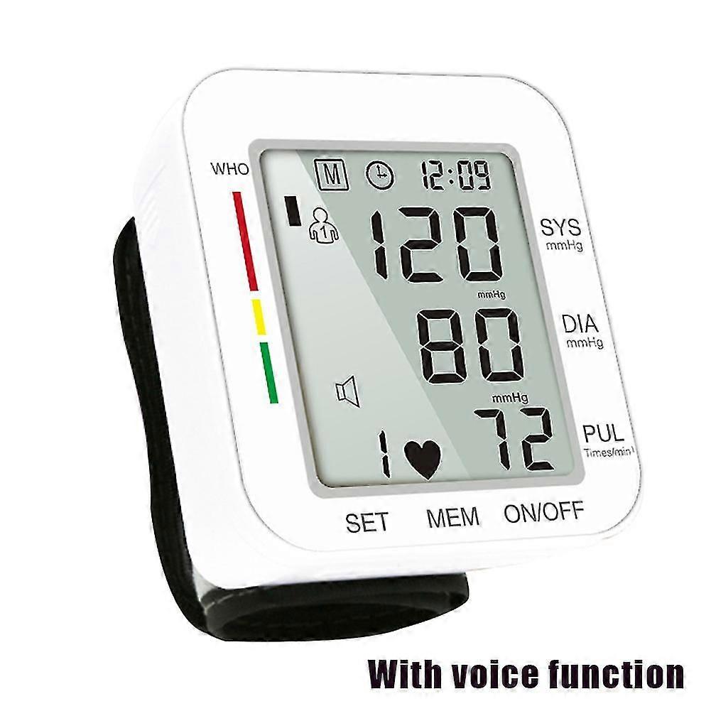 Wrist Electronic Blood Pressure Meter Portable Automatic Digital Machine Lcd Display With Strap