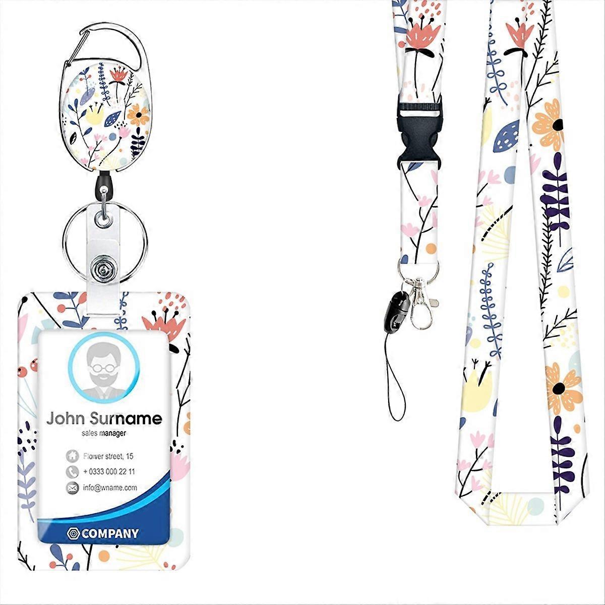 Hand-Sliding Push Cover ID Holder Butterfly Starry Digital Printing A