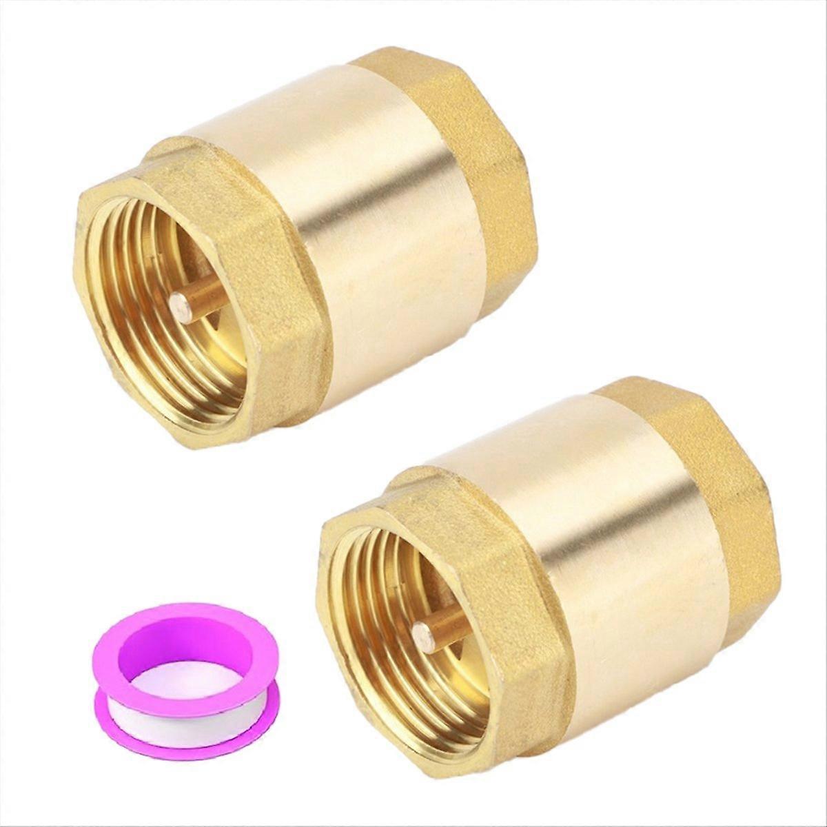 2PCS 1 Inch NPT Female Thread Spring Check Valve