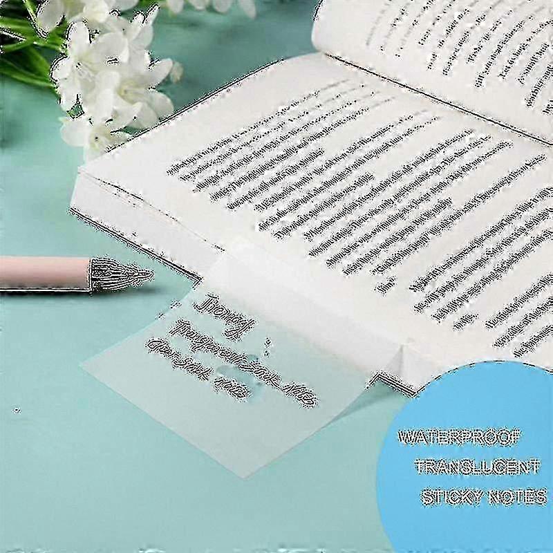 12 Packs of 600 Sheets of Transparent Sticky Notes, Waterproof Self-stick Notes Suitable for Various Purposes