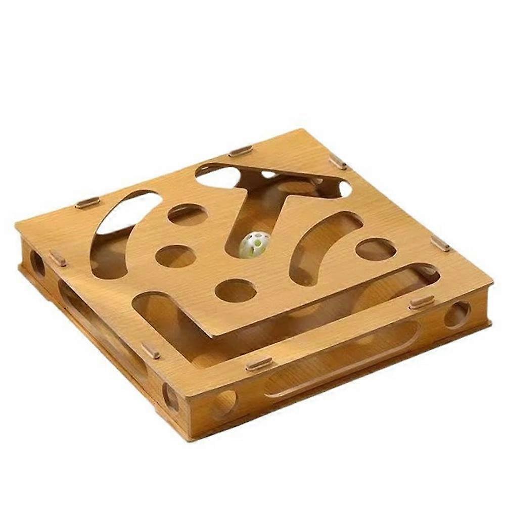 Interactive Toy Puzzle Box Wooden  Maze for Dogs 11Inch Indoor Puzzle Box HideandSeek Agility Toy