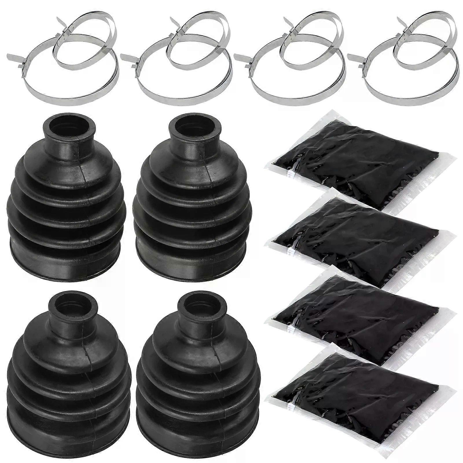 Front Axle Inner & Outer CV Boot Kits For Honda Rancher 420 TRX420FA FE FM 17-25 NO.22993