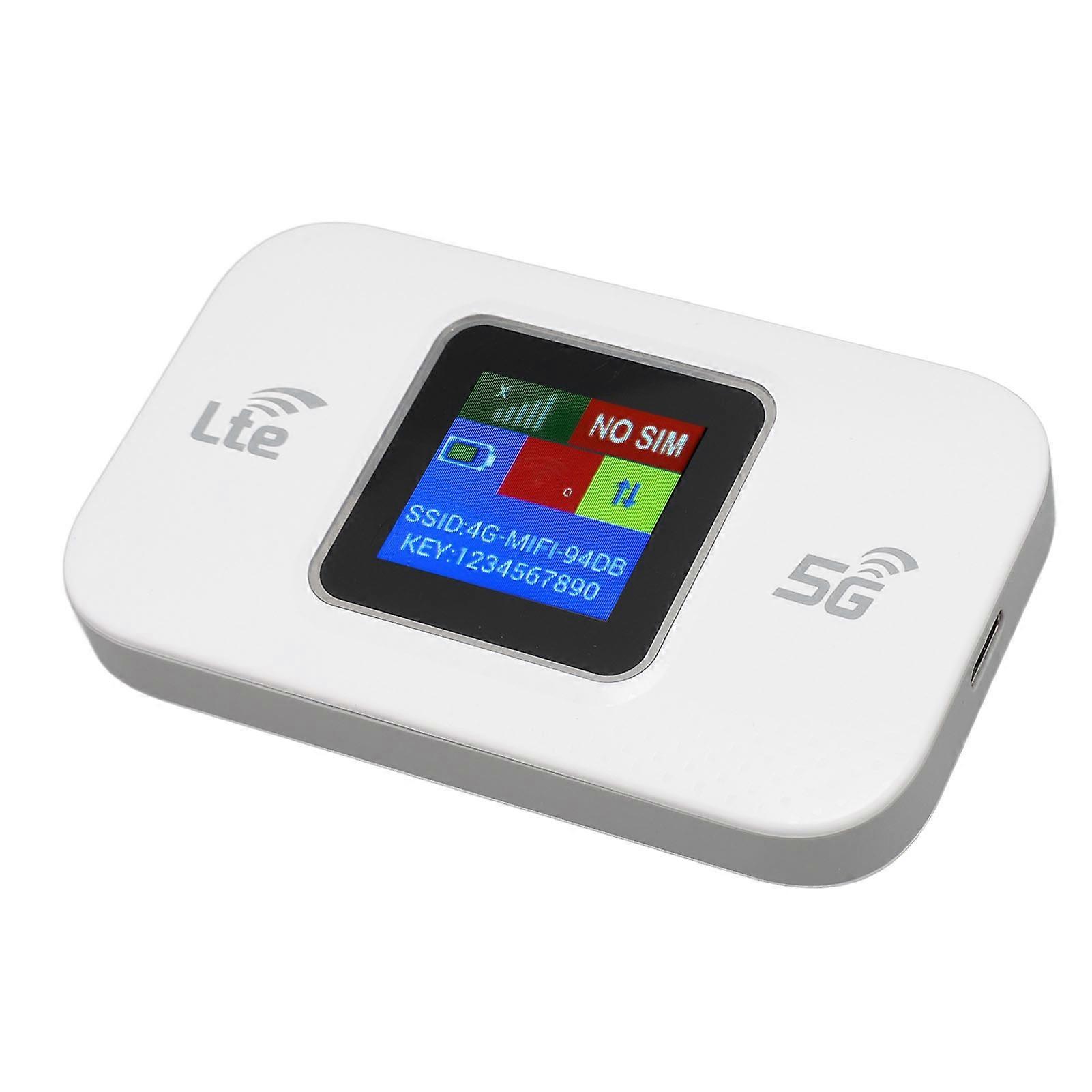 4G LTE Mobile WiFi Router Color Screen Mobile Hotspot Device Support 10 Users 3000mAh Portable Travel WiFi Routers for Phones Laptop Tablet for Europ