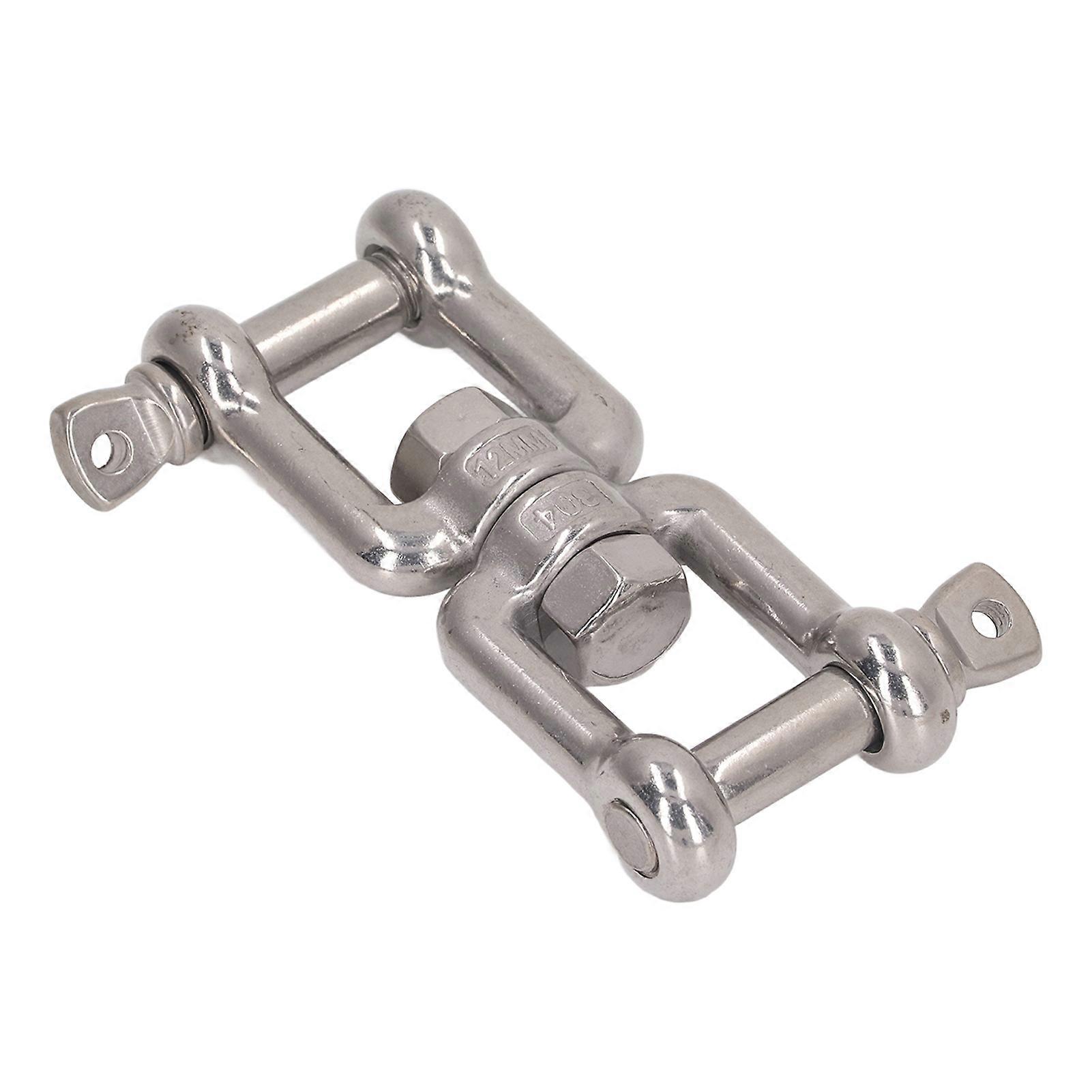 304 Stainless Steel Double Jaw Shackle Rustproof Universal Jaw Anchor Connector for Hardware Lifting Connection 12mm / 0.5in 