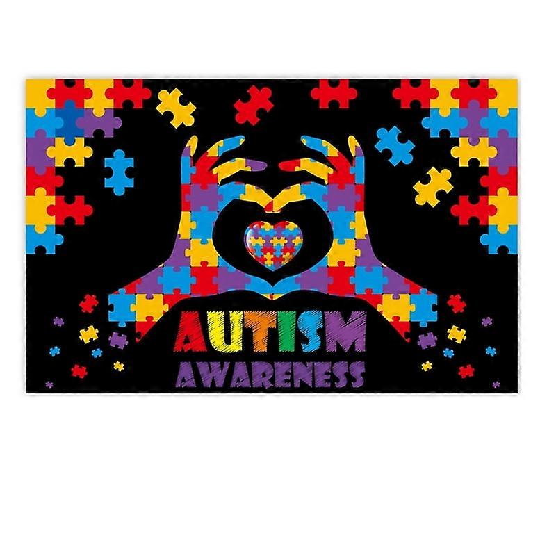 180x115cm Photography Background Fabric World Autism Day Banner Background Puzzle Scene Setting Background Fabric