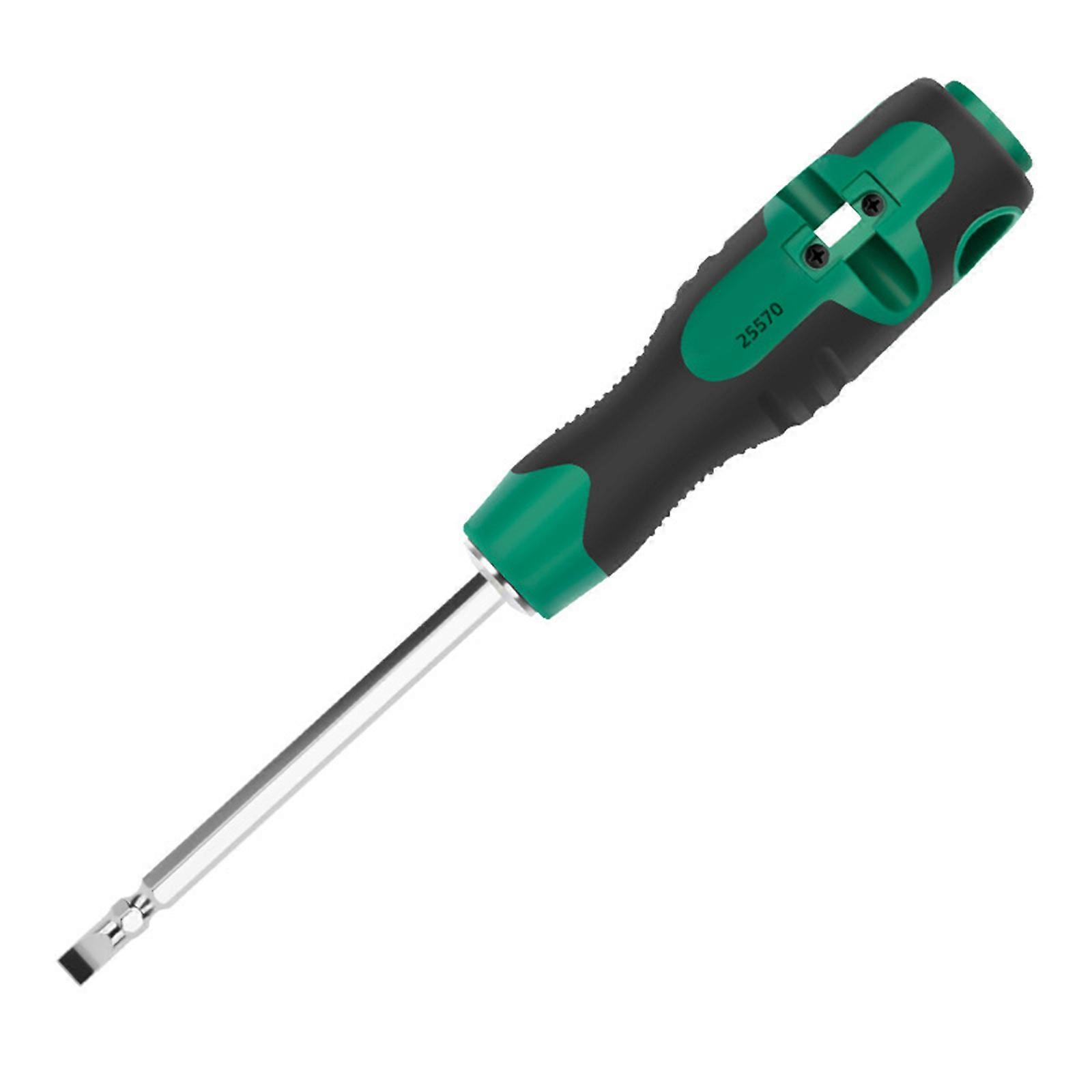 Double Head Screwdriver With Magnetic Bit And Integrated Cable Preparation Features For Contractors Multicolor
