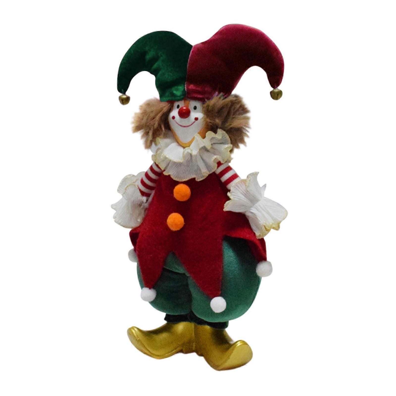 Magnifique décoration de clown de Noël, figurine de clown délicate, décorations de clown colorées pour les fêtes de Noël, multicolores