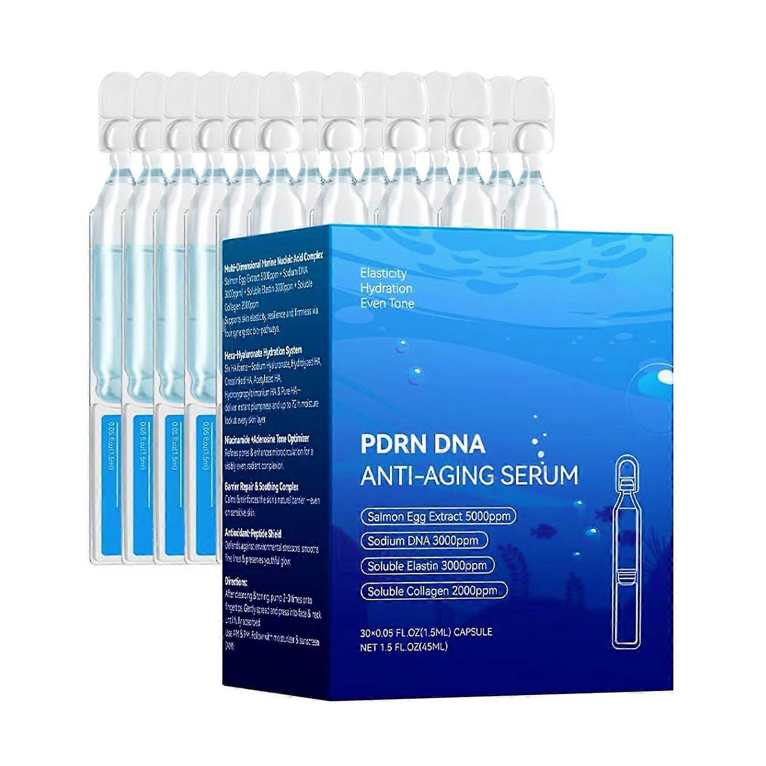 unbrand PDRN DNA Anti-Aging Serum 5000ppm Salmon Egg DNA Ampoule 2000ppm Collagen Niacinamide & 6 Hy