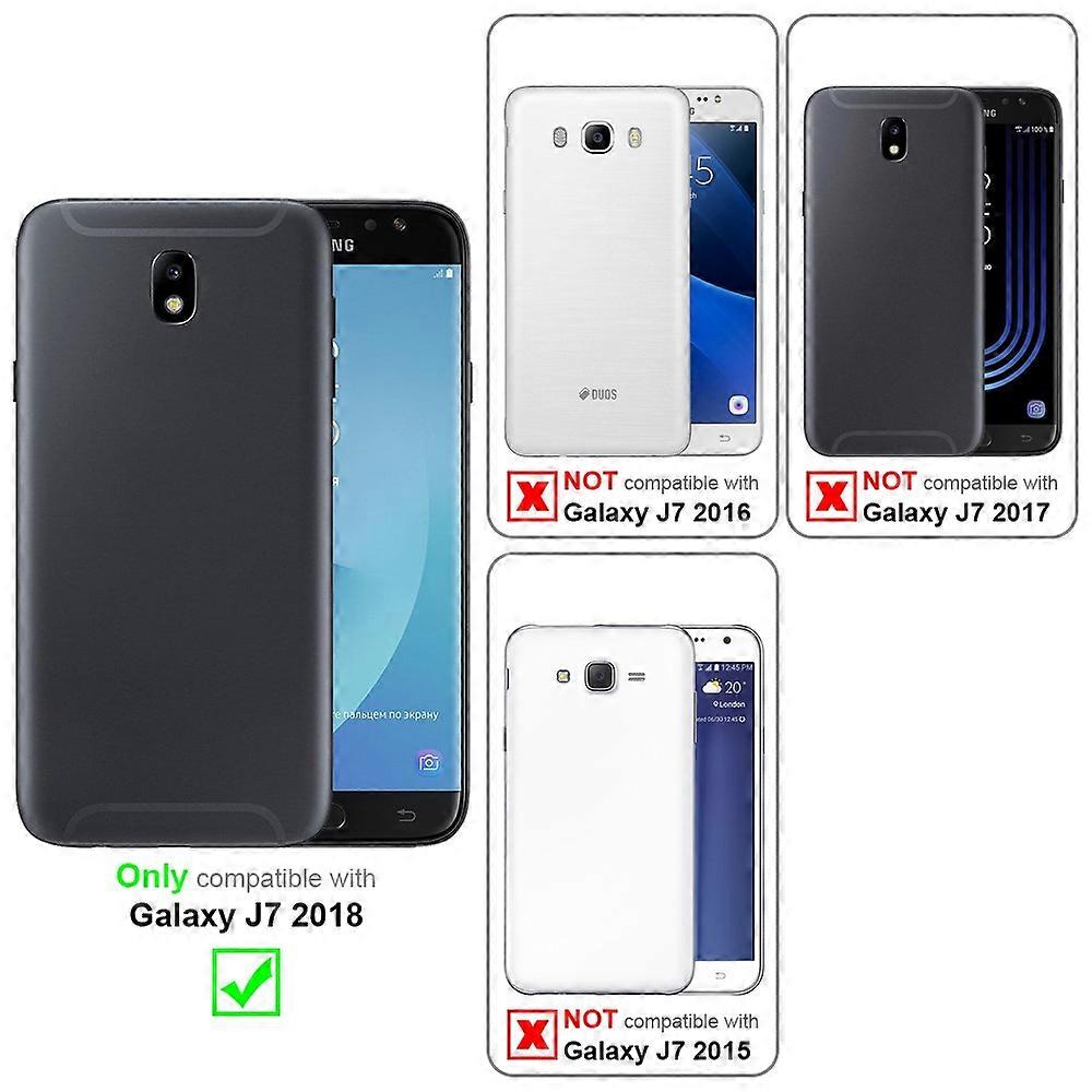 Samsung Galaxy J7 2018 Προστατευτική θήκη - με floral μοτίβο και υποδοχή κάρτας