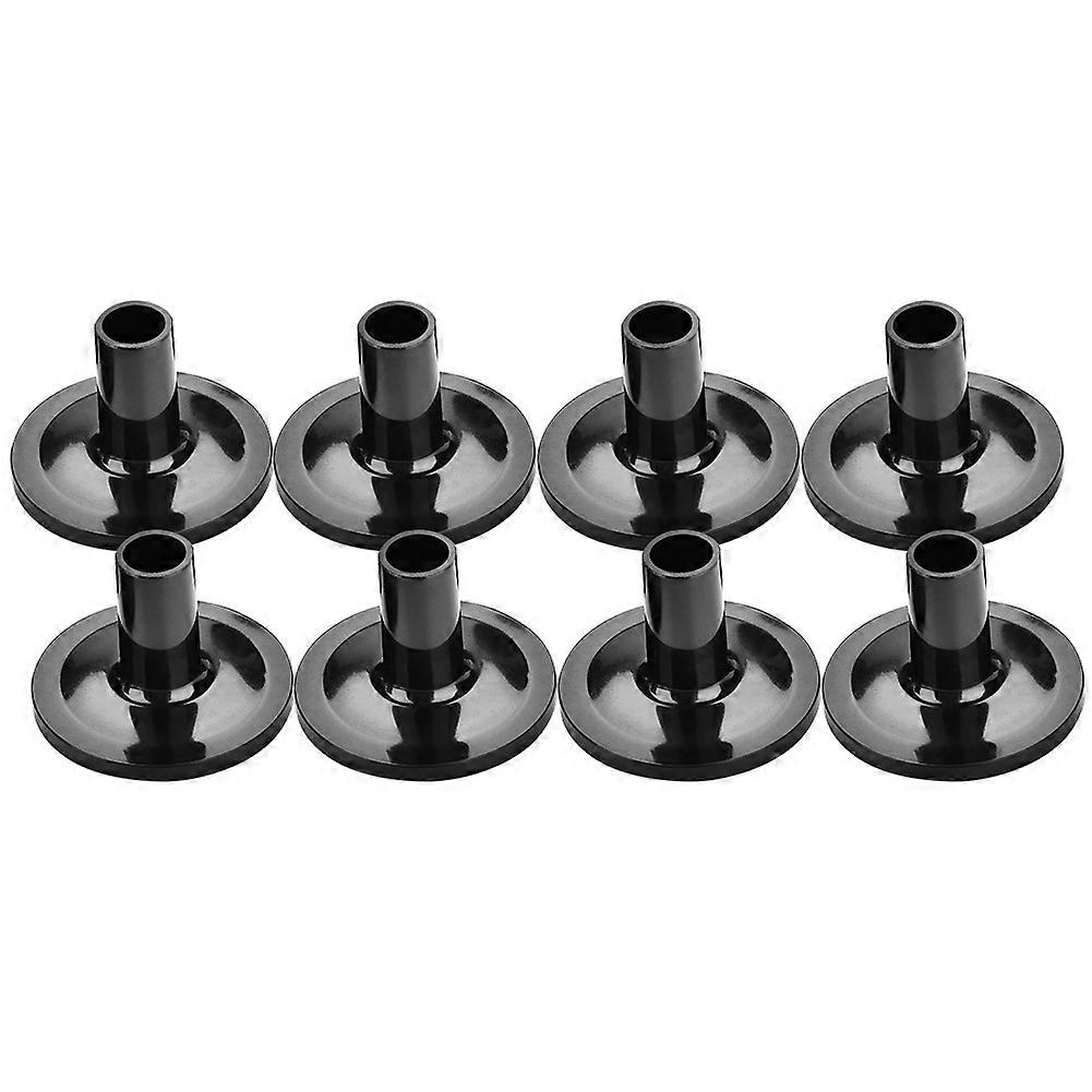 8Pcs Portable Plastic Black Drum Long Cymbal Sleeves Musical Instruments Accessory