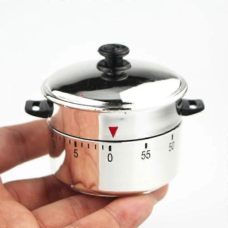 Mechanical Kitchen Timer with Ring Alert Cute Pressure Cooker Shape Timer for Cooking Baking No Batteries Required Energy-Saving Kitchen Countdown Hel
