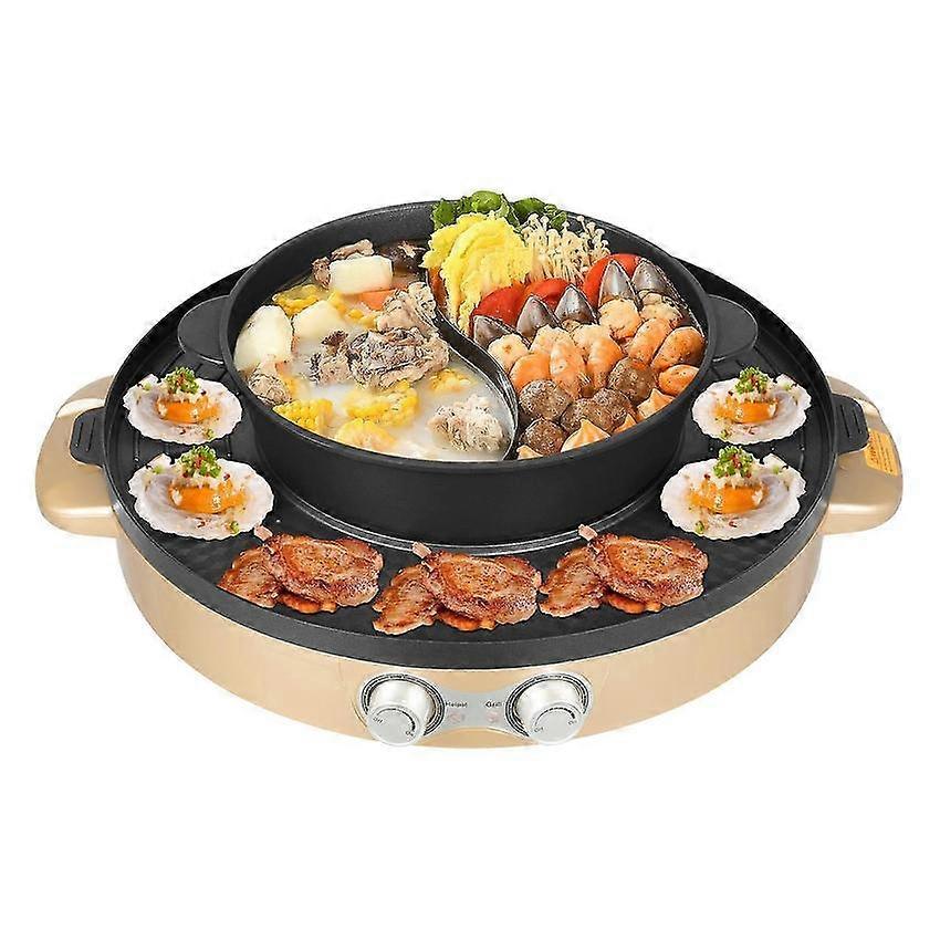 Marmite électrique 2200 W avec plaque de cuisson antiadhésive et température réglable