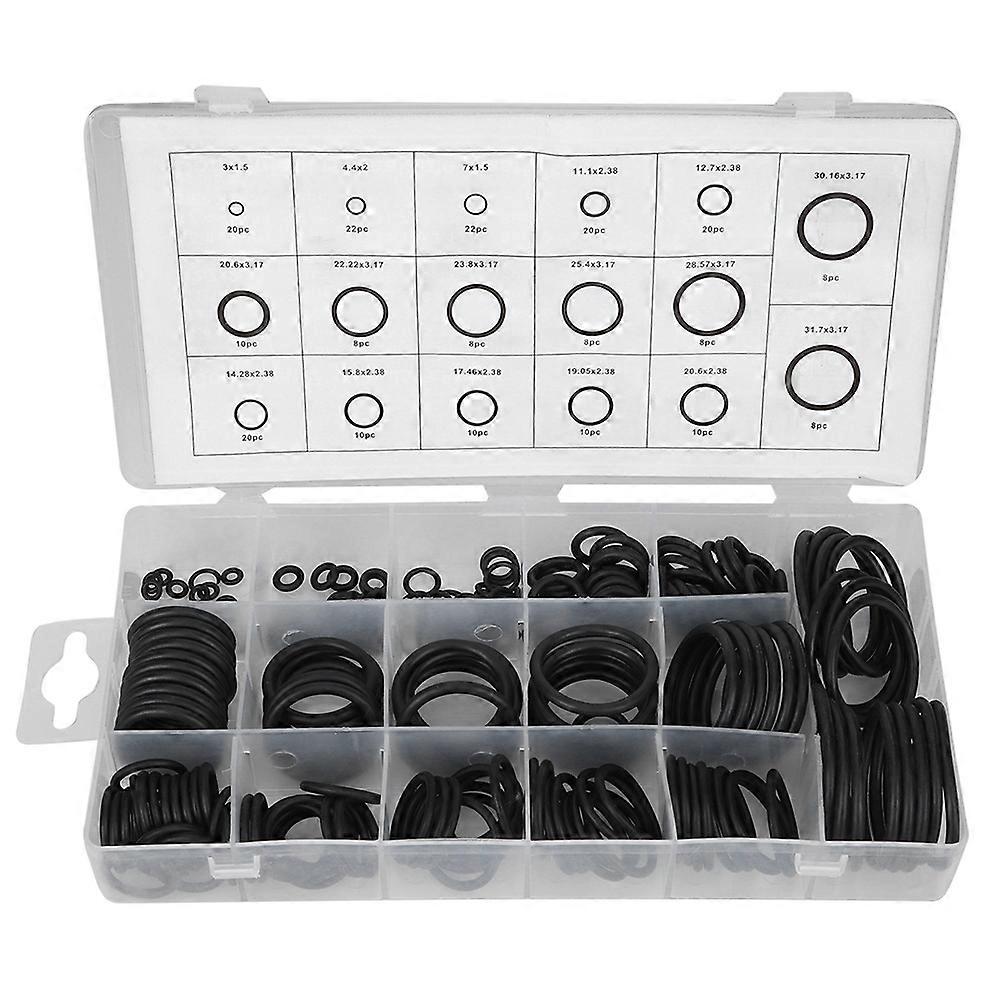 222Pcs Rubber O Ring Sealing Assort Set Kit O Ring Washer Assortment Kit for Automobile Engineering 