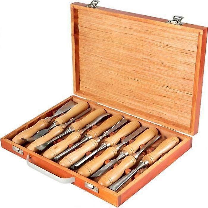 Carving Kit - 12 Pcs Wood Chisel Sets - VEVOR - 60CRV Professional Tools Storage Case