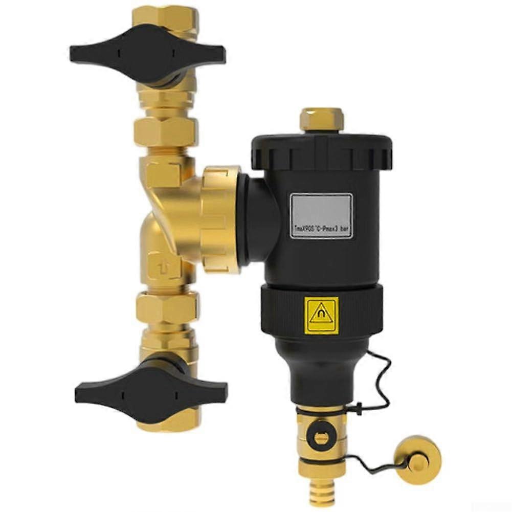 Magnetic Boiler Filter DN25/1 Male Valve, Central Water Heater Filter, Sludge Remover With Large Internal Chamber