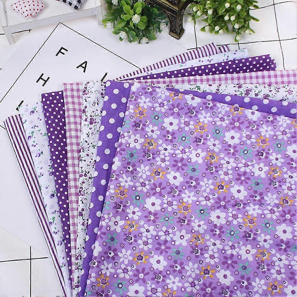 Early Bedding Cotton Fabric Soft Square Pattern Short Purple For Manufacturing