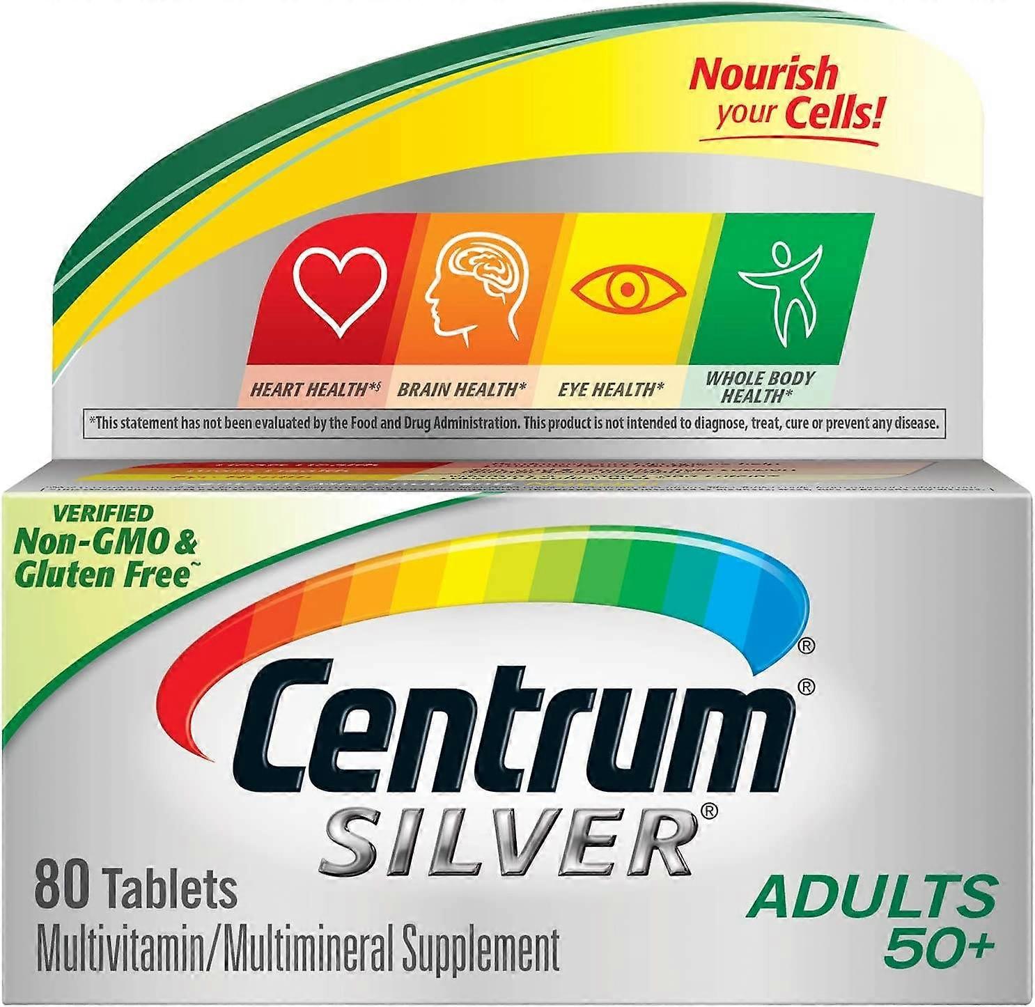 Centrum Silver Adults 50+ Multivitamin, Tablets, 80 Ea