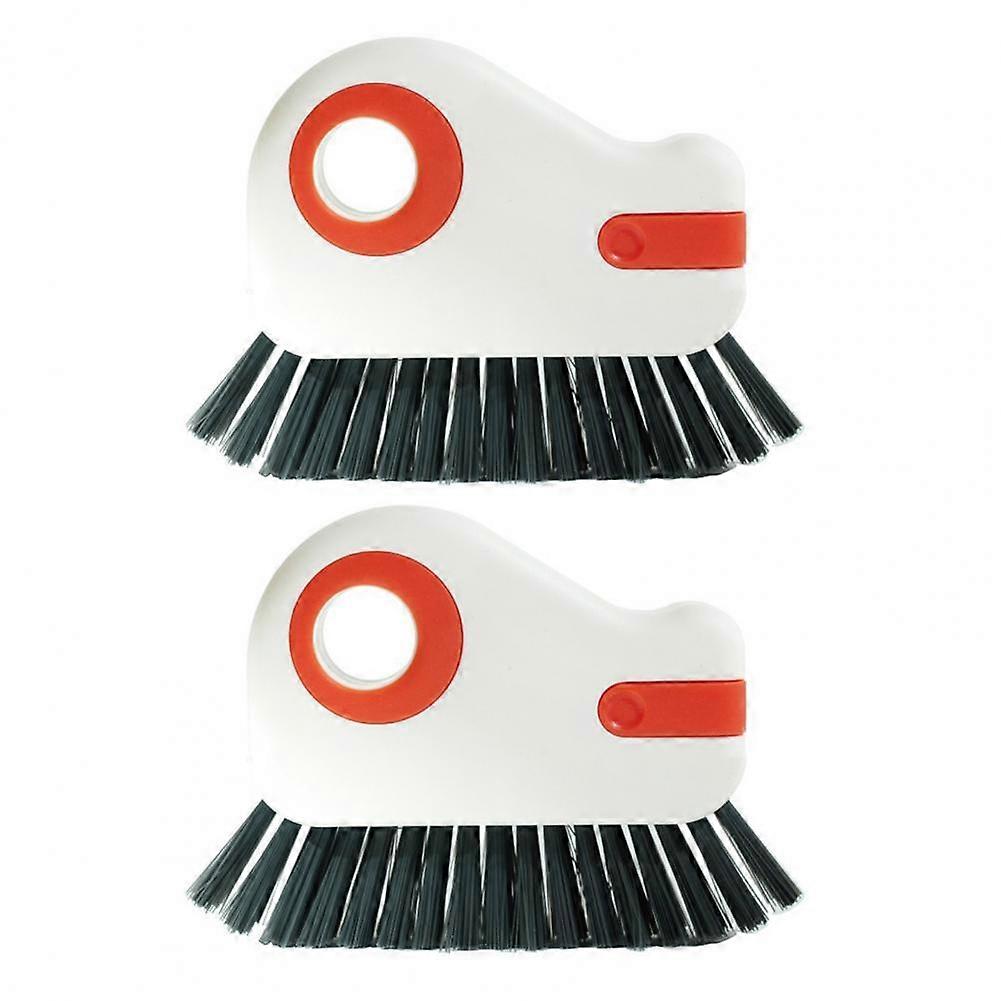 2025 2Pcs 2-in-1 Window Track Cleaning Brush with Hard Bristles Ergonomic Handle Gap Brush Scraper Groove Cleaner Tool