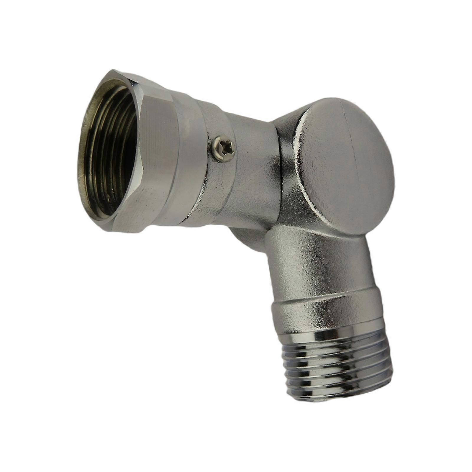 180 360 Rotating Brass Pipe Adapter Hose Swivel Elbow Connector Garden Hose Coupling for Standard Garden Hoses Enduring  silver