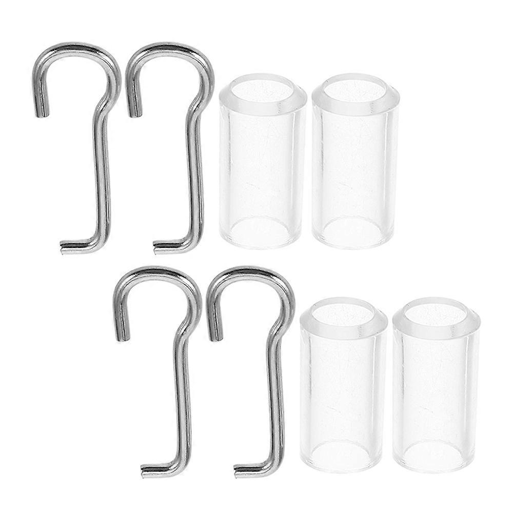 Horizontal Blind Wand Replacement Blind Wand Repair Kit Hook 4Pcs Silver